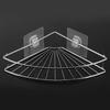 Silver Storage Shelf Triangular Design Bathroom Rack Organizer Corner Bathroom Shelf Space Saving