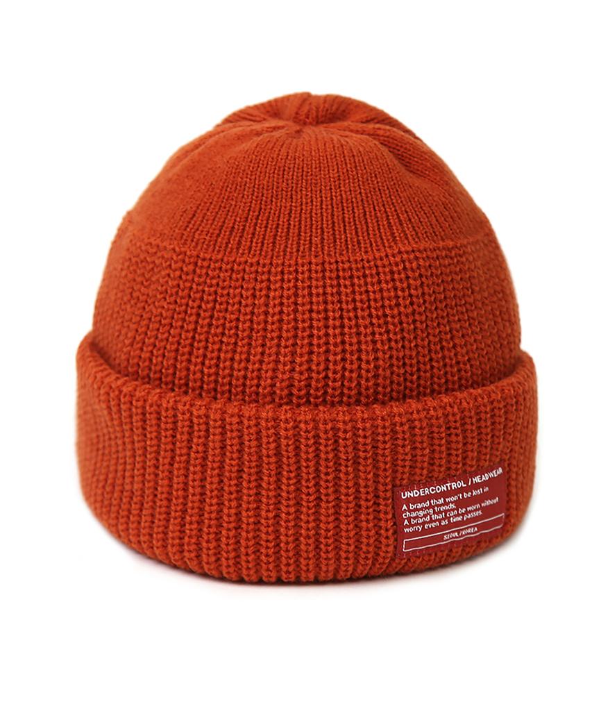 Eondeokeonteulol Winter Short Beanie Beanie / Monk Fit / Orange