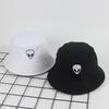 Black White Solid Alien Bucket Hat Unisex Caps Hip Hop Gorros Men Women Summer Panama Cap Beach Sun Fishing Hats Cotton Sunhat