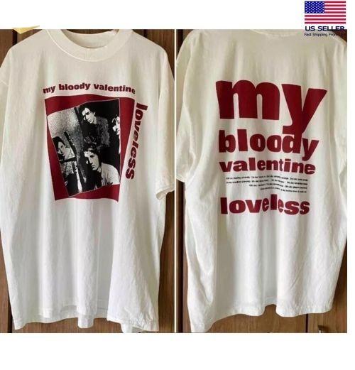 My Bloody Valentine band 2 Side White T shirt 90s Unisex T-Shirt XXXXL