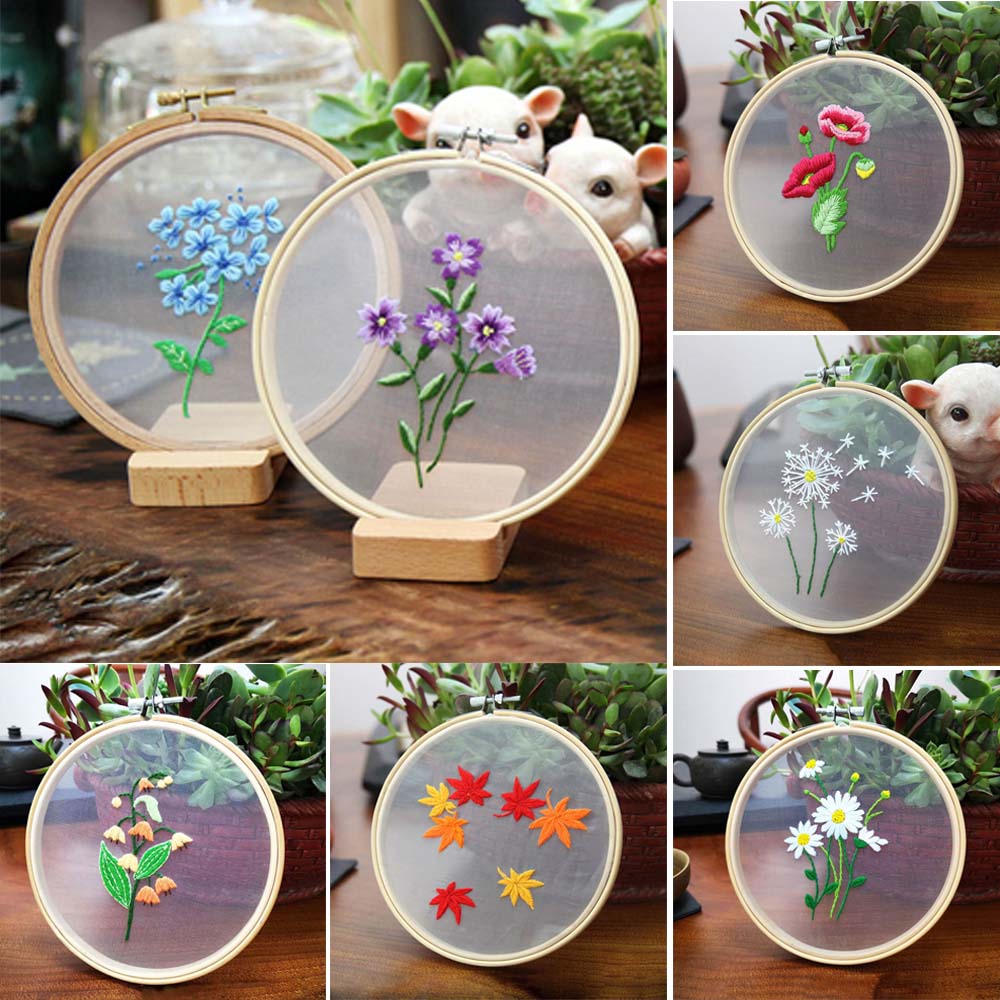 Accessories Needle Thread Ornament Needle Punch Embroidery Hoop Cross Stitch Kit Flower Embroidery