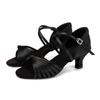 Satin Latein Tanzschuhe für Damen Mädchen Weiche Sohle Damen Tango Salsa Ballsaal Party Tanzschuhe Indoor Absatz 5.5cm