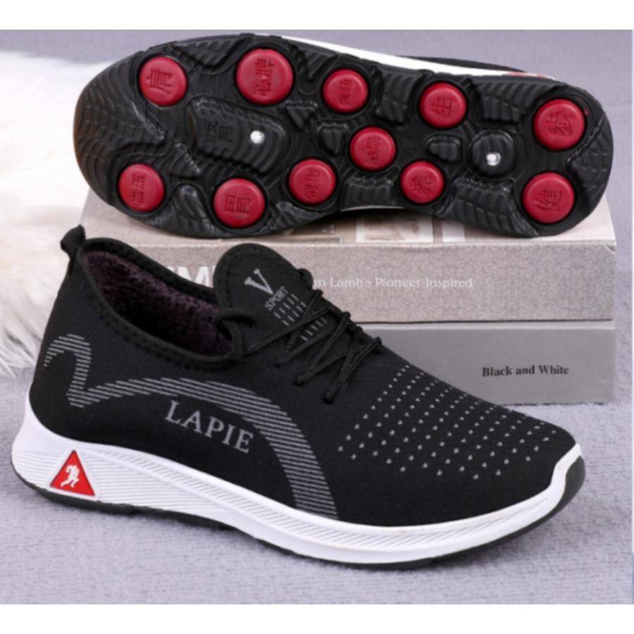 

Зимняя тканевая обувь Хлопковая обувь Женские утолщенные кроссовки с подкладкой Нескользящие теплые 41 чёрный