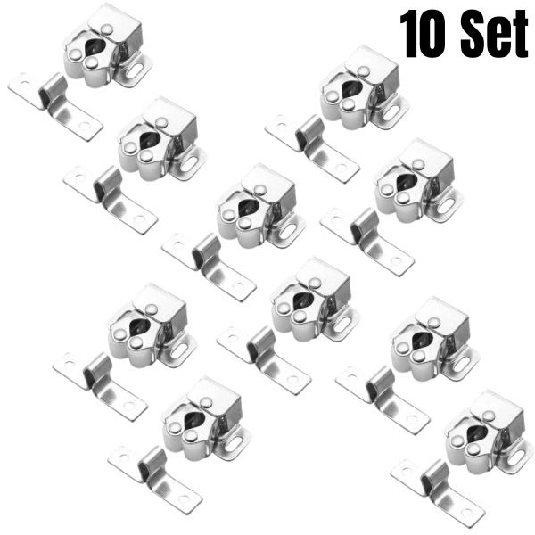 2-10pcs Press Magnet Cabinet Catches Door Stop Closer Stopper Damper Buffer For Wardrobe Hardware Furniture Fittings Accessories