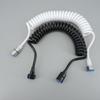 3meter Max Length Black White Soft Flexible Spring Shower Head Telephone Water Tube Hose Pipe for Toilet Bidet Sprayer Bathroom
