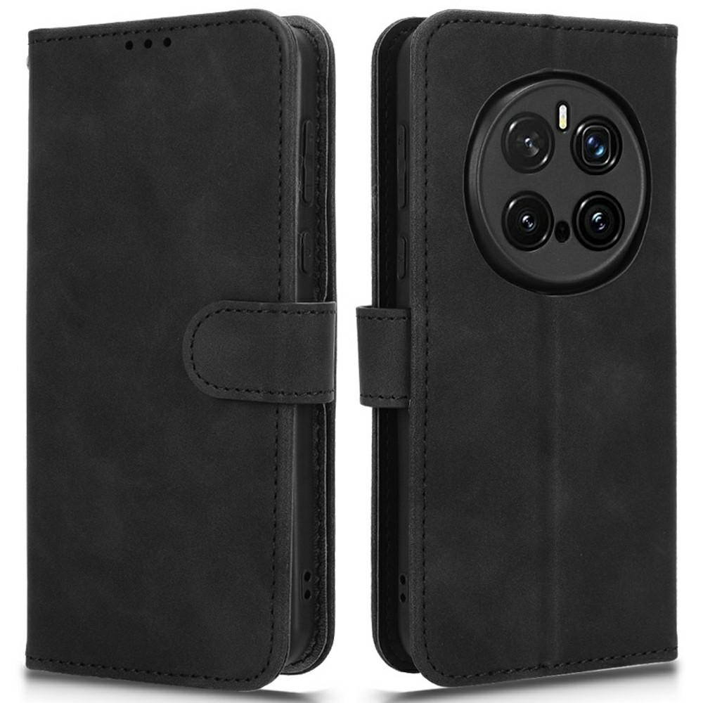 Für Honor Magic7 Pro 5G Lederhülle Hautgefühl Sturzsicher Brieftasche Klapphandyhülle