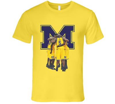 Fab 5 Fünf Basketball Team Michigan T-Shirt 100% Ringgesponnene Baumwolle T-Shirt Geschenk Neues Unisex T-Shirt