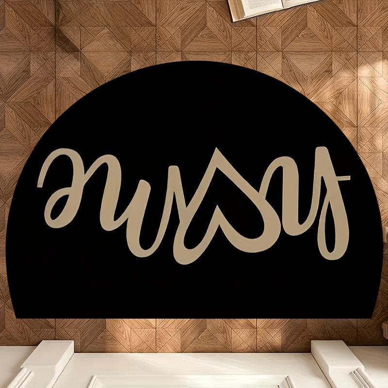 1Pcs Heart-Shaped Semi Circle Welcome Doormat Non-Slip for Outdoor Patio Porch Kitchen Bathroom Entryway Floor Mat