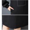 DIMANAF 2025 Women Plus Size Autumn Shirt Dress Long Sleeve Loose Casual Oversize Vintage Dress Black
