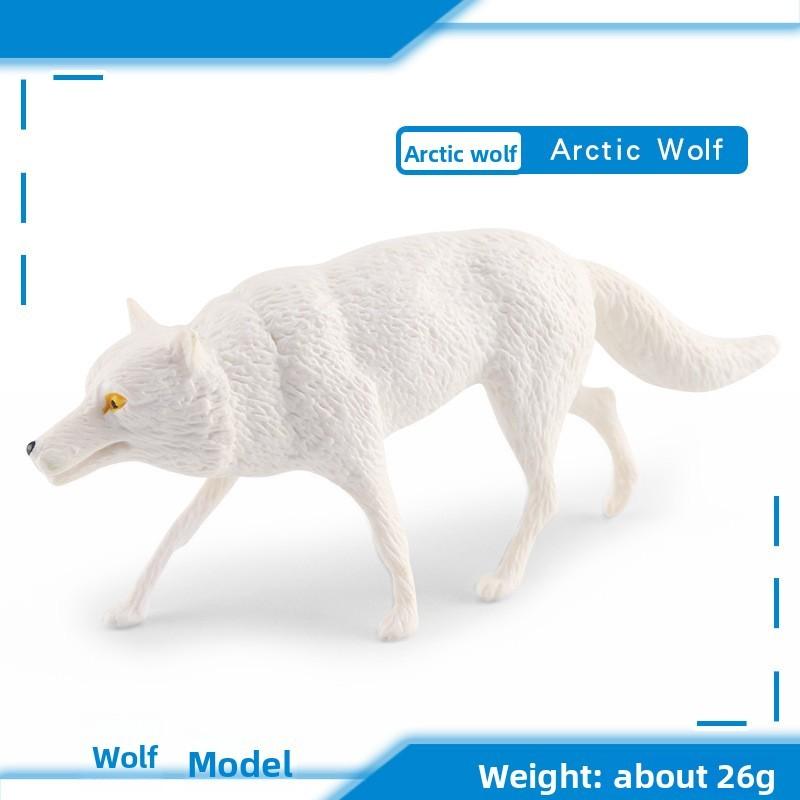 Wild Forest White Wolf Animal Pvc Static Model With Realistic Design For Collectors And Nature Enthusiasts