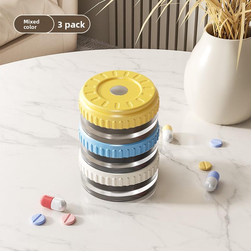 

Mini Magnetic Drug Container - Portable Multi-portion Drug Storage Box - Travel-sized Medicine Box - Can Be Stacked різнокольоровий