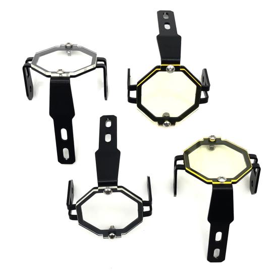 2Pcs Foglight Covers with Screws Scratch-Resistant Alloy Frame Acrylic Cover Universal Protection Accessories Motorcycle Fog Lamp Protector Guards
