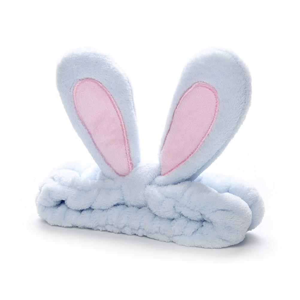 

Женщина девушка кроличьи уши макияж повязка на голову пушистая эластичная повязка для волос для купания, спа, йоги, спорта