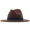 New fashionable and elegant jazz hat, spring, autumn and winter belt woolen casual fashion big-brimmed lady jazz hat