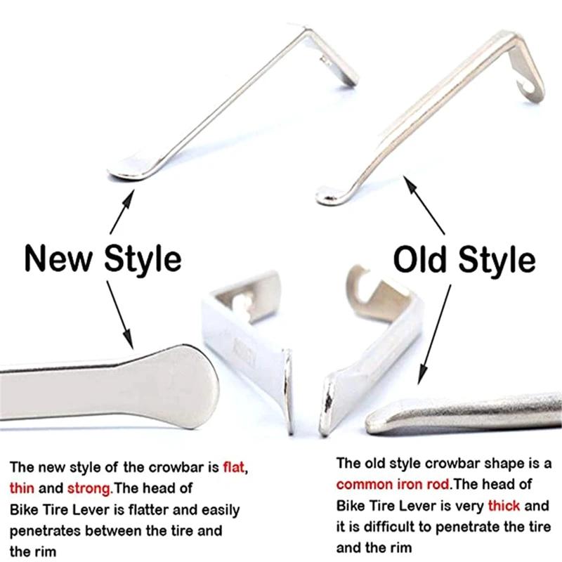 1/3Pcs Bike Tire Lever Stainless Steel Mountain Road Bicycle Wheel Remover Outdoor Cycling Repair Tool Mtb Tire Lever Pry Up
