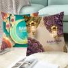 Ramadan Pillow Case Ramadan Cushion Cover Moon Printing Throw Pillow Covers Islamic Home Decoration