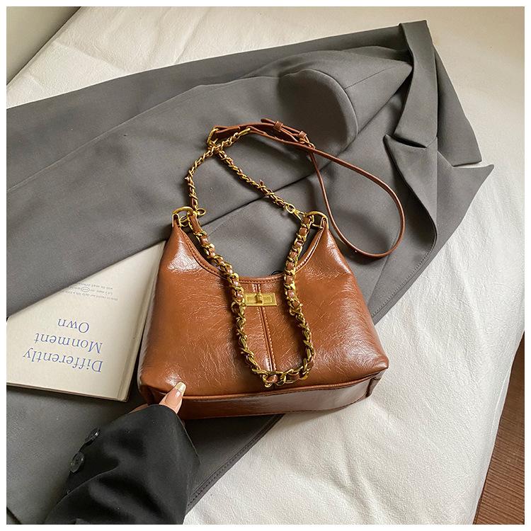 Modische und einfache Tasche, Retro-Umhängetasche, Ketten-Achseltasche