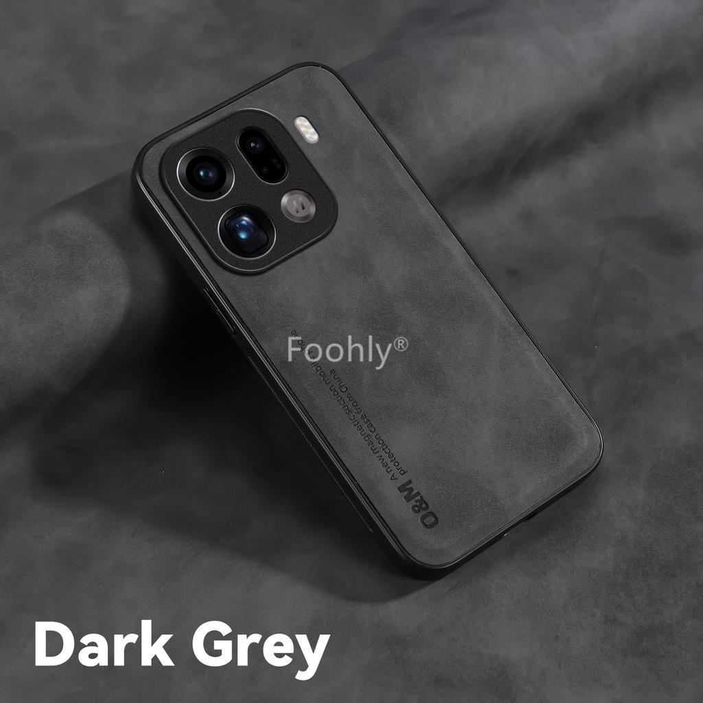 Nubuck Leather Shockproof Magnetic Case for OPPO Find X9 Pro Protective Cover Back Shell Coque Funda