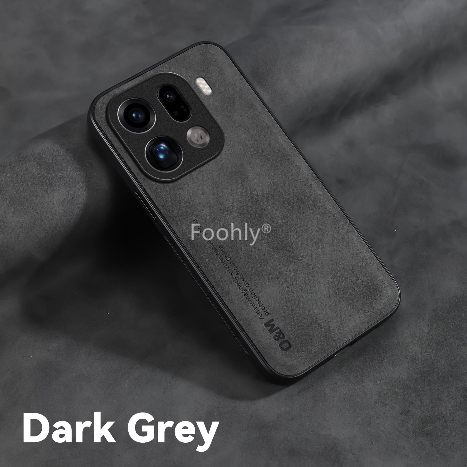 

Противоударный магнитный чехол из нубука для OPPO Find X9 Pro Защитная крышка Задняя накладка Coque Funda Oppo Find X9 Pro темно серый