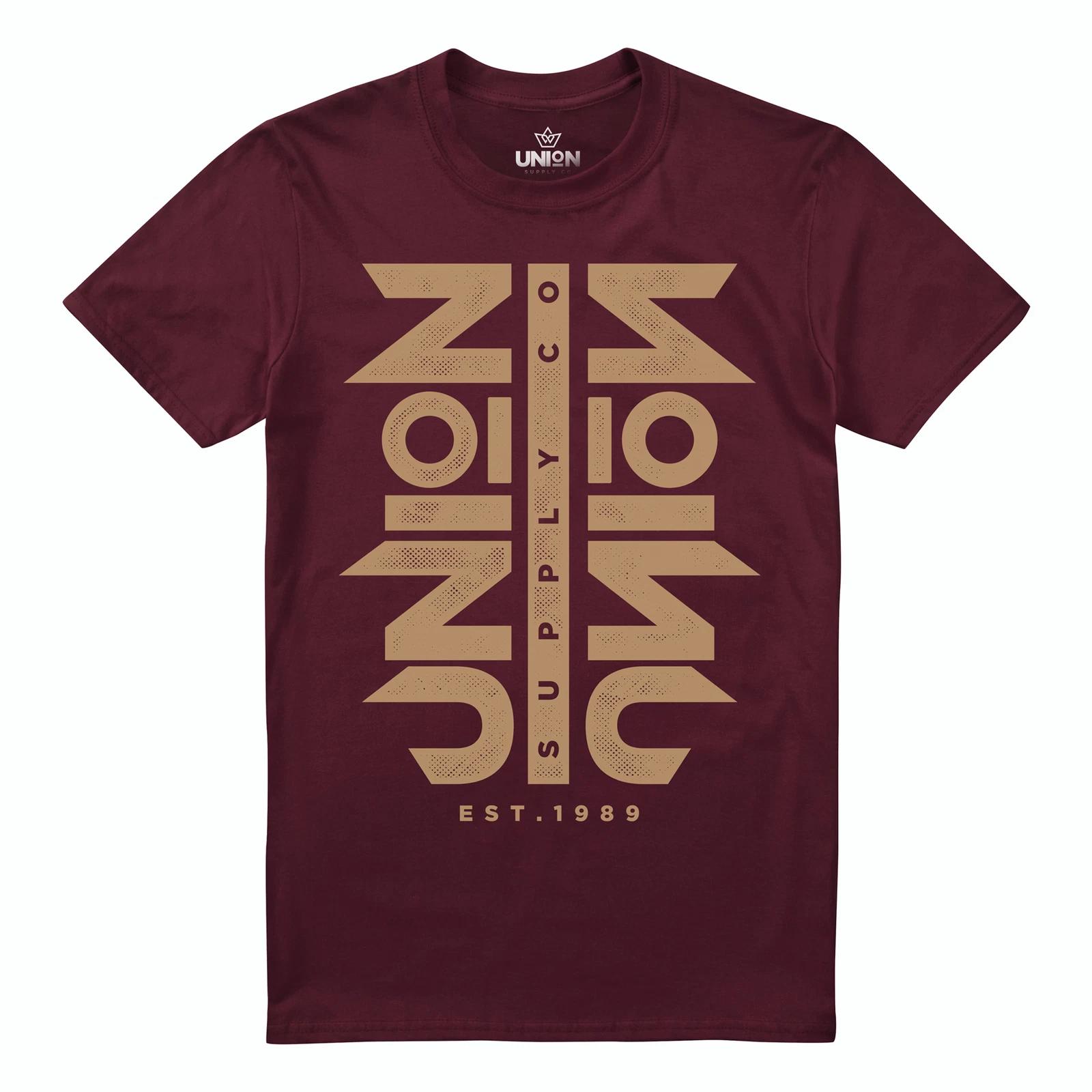 Union State Maroon  Union Reflect  T-shirt 3XL