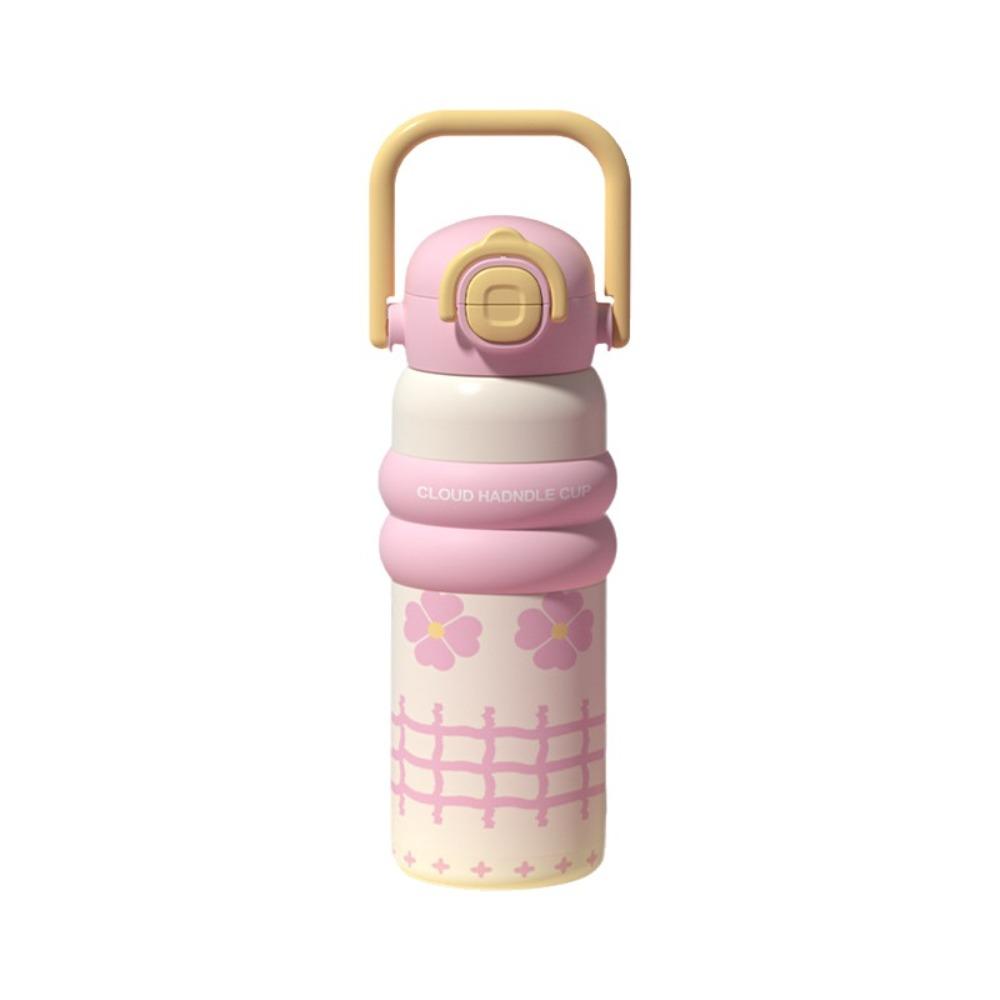 Portable Handheld Thermos Cup Leak-Proof Vacuum Flask Unique Thermos Water Bottle  For Women