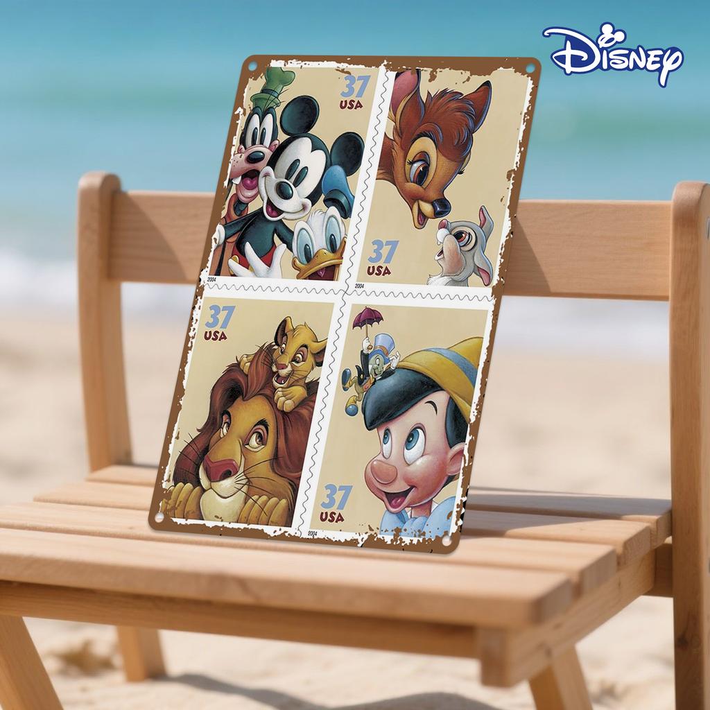 1 Disney Metal Tin Sign - Retro Disney Character Art Print, 8 X 12 Inches, Perfect for Home Decor, Holiday Decoration, Inspirati