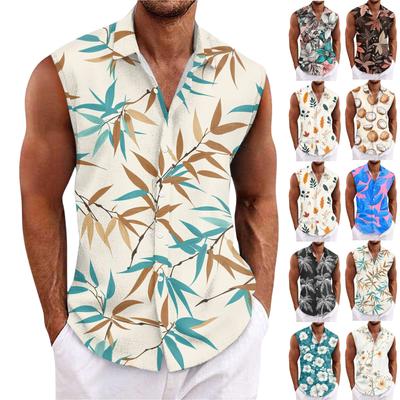 Men's Hawaiian Lapel Button-down Shirt T-shirt Top