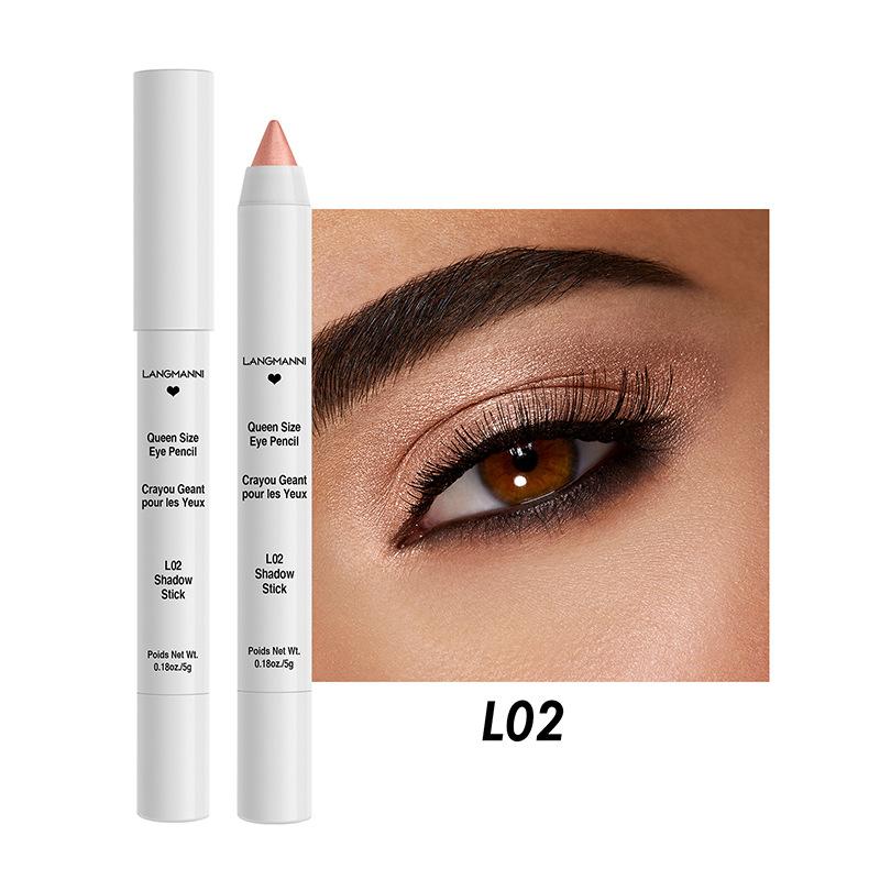 LANGMANNI Eye Makeup Color Eye Shadow Pens Lasting Without Fainting and Rolling Pen Knife Can Be Cut with Eye Shadow Pens