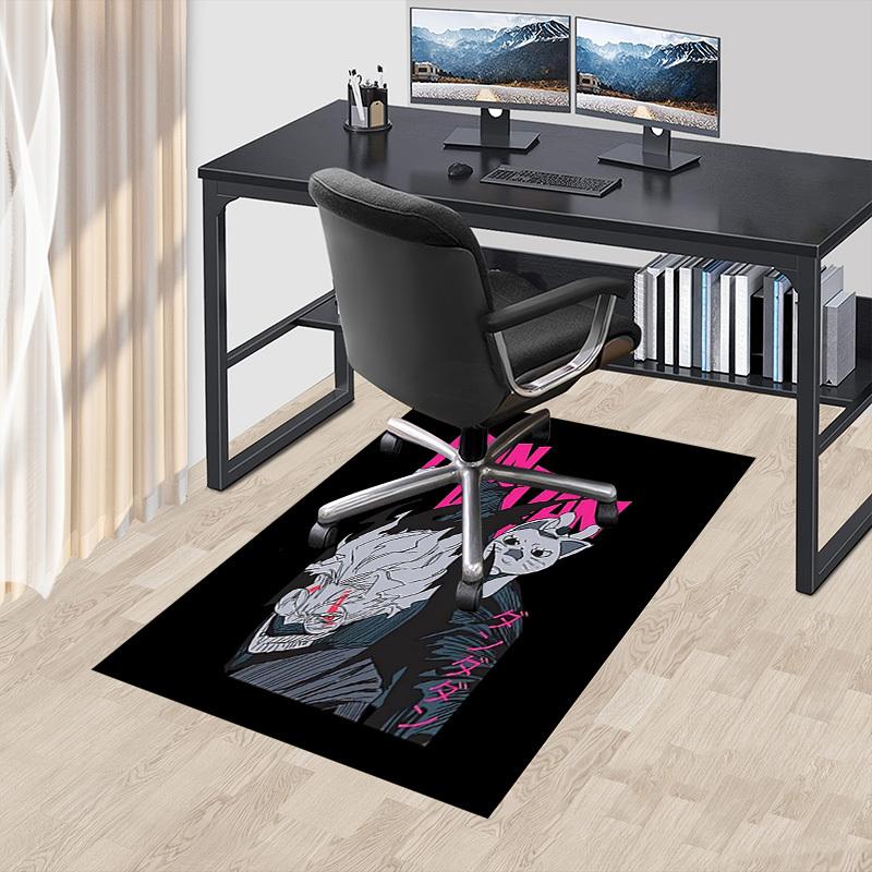 1pc Danganronpa Home Office, Durable Polyester Floor Mat with Easy, Office Decor, Urban Style, Nonslip Backing