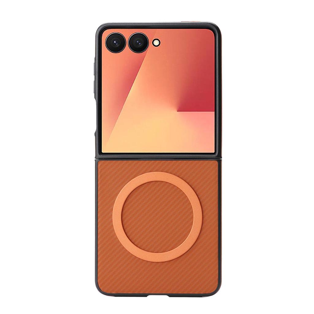 Magnetický nárazuvzdorný kryt s texturou uhlíkových vláken pro Samsung Z Flip3/4/5/6/7