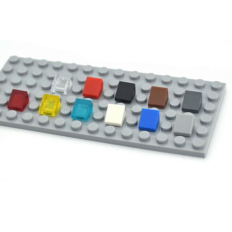 250Pcs Color Building Blocks Figure Smooth Slope Bevel Bricks 54200 1x1 Educational Creative Size Compatible With Toys for Child