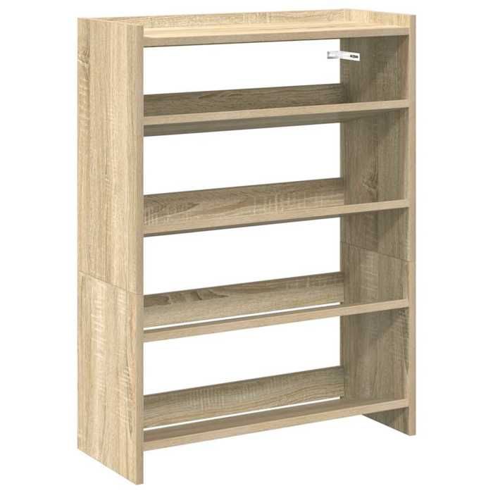 VidaXL Shoe Rack Sonoma Oak 60x25x81 Cm Engineered Wood 859880