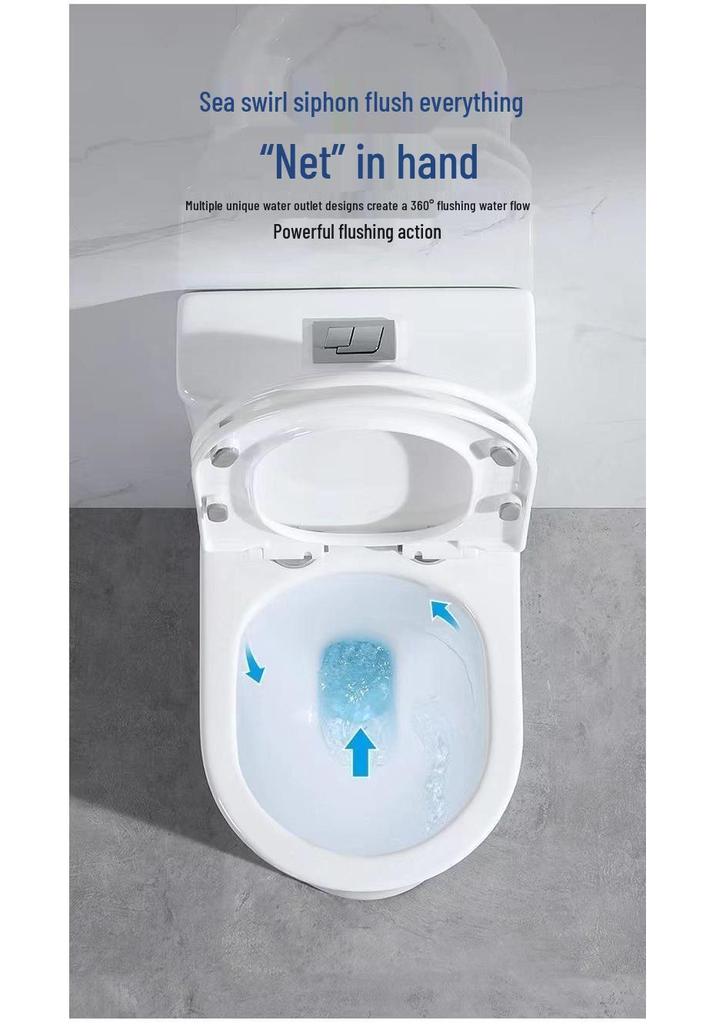 Compact Silent Siphon Ceramic Toilet for Apartments and Hotels