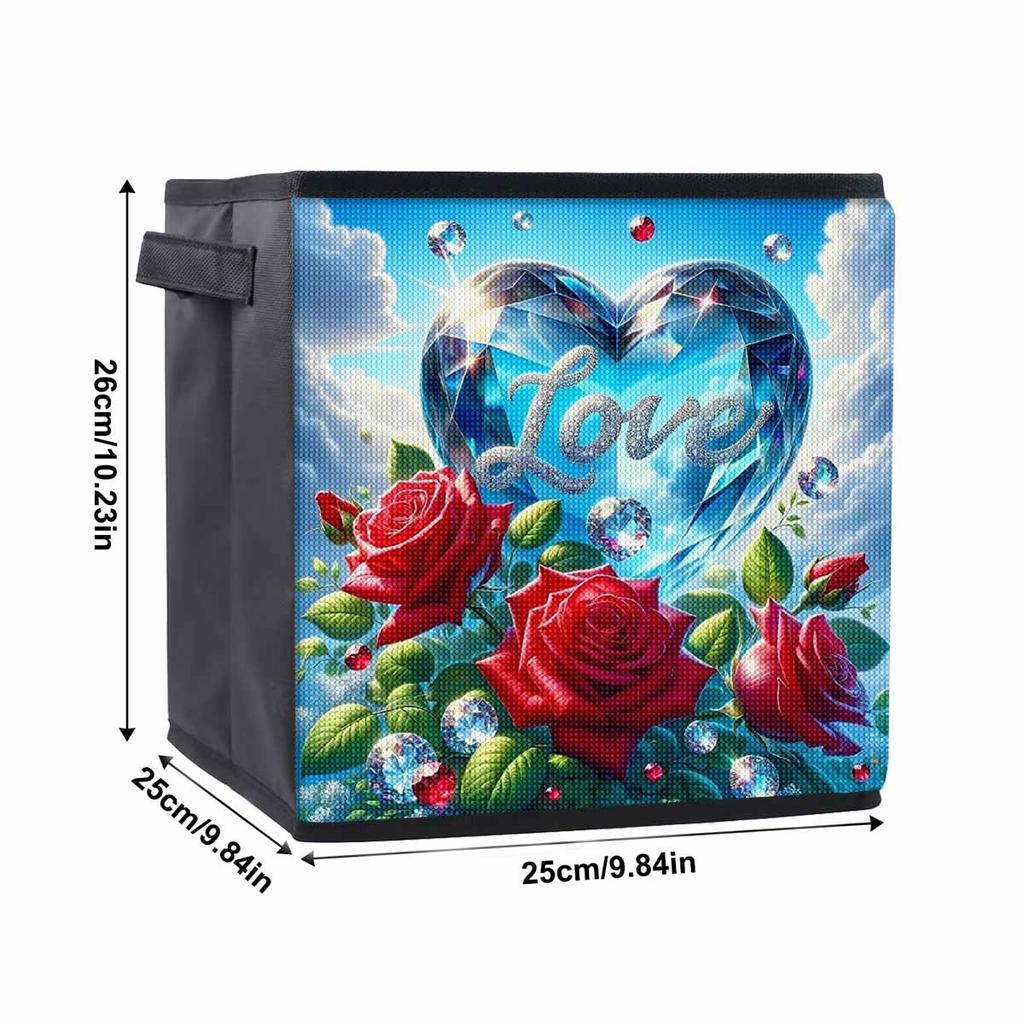 Flowers and Crystals 5D Diamond Painting Storage Basket Full Round Drill Mosaic Diamond Embroidery Cross Stitch Kits Home Decor Home Decor