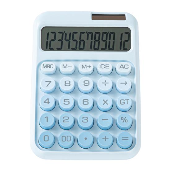 Mechanical Switch Calculator 12 Digits Large LCD Display Desktop Calculator Ergonomic Design Calculators for Teachers Students Office Home School