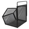 Hanging Wire Basket 13.2x10x15cm Adhesive Metal Small Wire Storage Basket for Kitchen Bathroom Bedroom