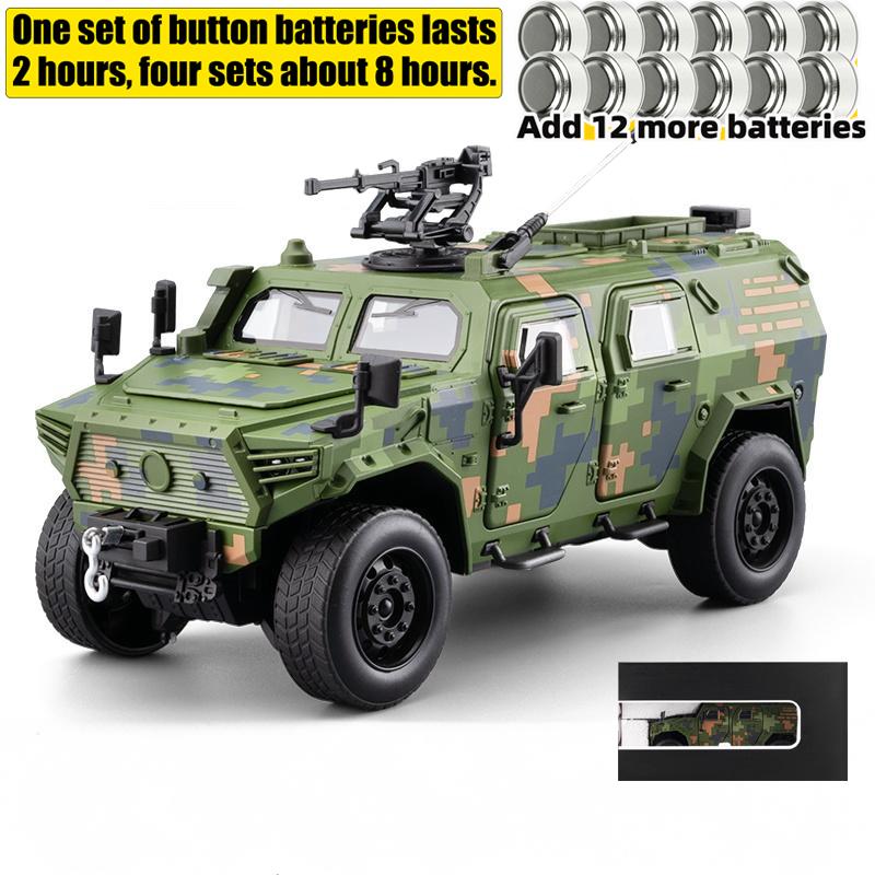 1/20 Bravewarrion Armored Explosion Proof Vehicle Alloy Diecast Model Car Indoor Desktop Decoration Display Ornaments Birthday