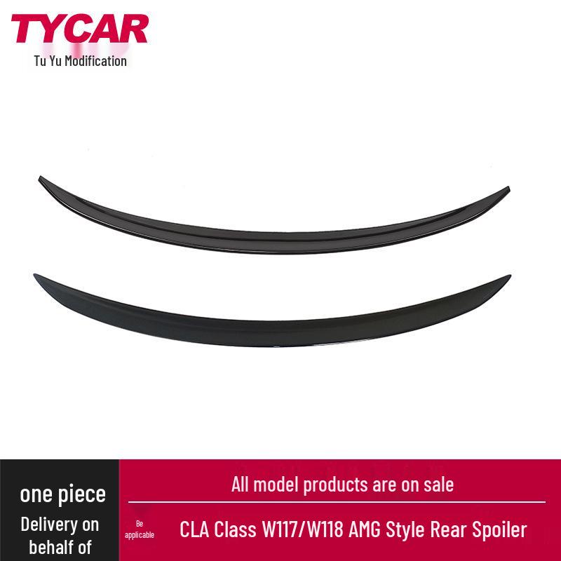 

Compatible Mercedes-Benz CLA-Class W117/W118 AMG Style Rear Spoiler, No-Drill Lip. W118 AMG Style Spoiler [Matte Black]
