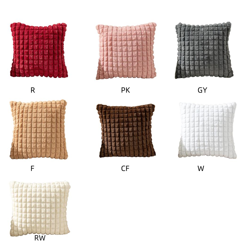 New Year Plushie Pillowcase Comfortable Easy Washing Cushion Cover for Sofa and Bed Decoration