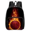 Basketball Patten Square Front Pocket Backpack Zipper Large Capacity for Boy/Girls Best Gift 2D Cartoon Children's School Bag