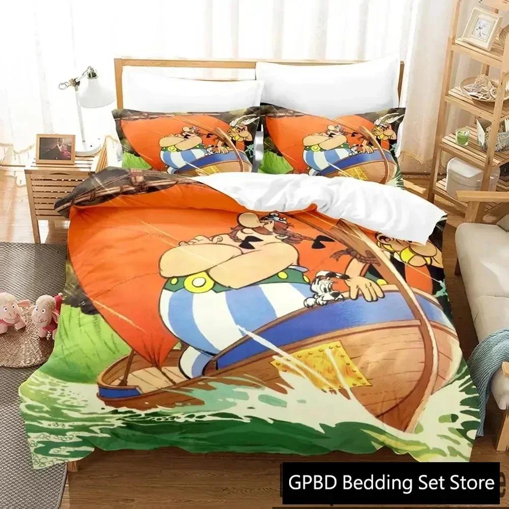 Gaul Hero Asterix Supplies Set Duvet Cover Set Bedding Sets For Adults Bed With Pillowcases No Filling Luxury Birthday Gifts