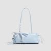 Bow bowling bag women's 2025 new texture solid color shoulder armpit bag fashionable and versatile commuter handbag