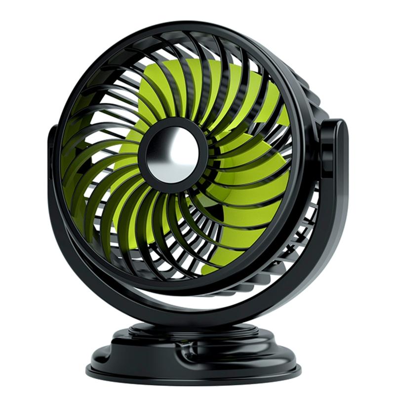 Car Fan DC 24V Electric Car Cooling Fan with 360 Degree Adjustable for Head Low Noise Automobile Vehicle Fan for Car