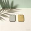 Laser Engravable Stainless Steel Square Pendant Keychain