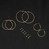 6 Pairs Hoop Earrings Cubic Zirconia Earrings Studs Set for Women 18k Gold Plated Surgical Steel Jewelry Gift