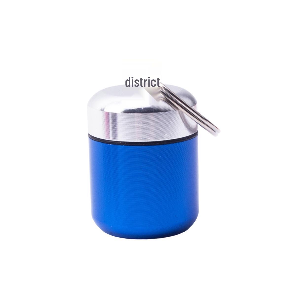 

Компактный алюминиевый контейнер для лекарств с брелоком - Также отлично подходит для монет и наушников