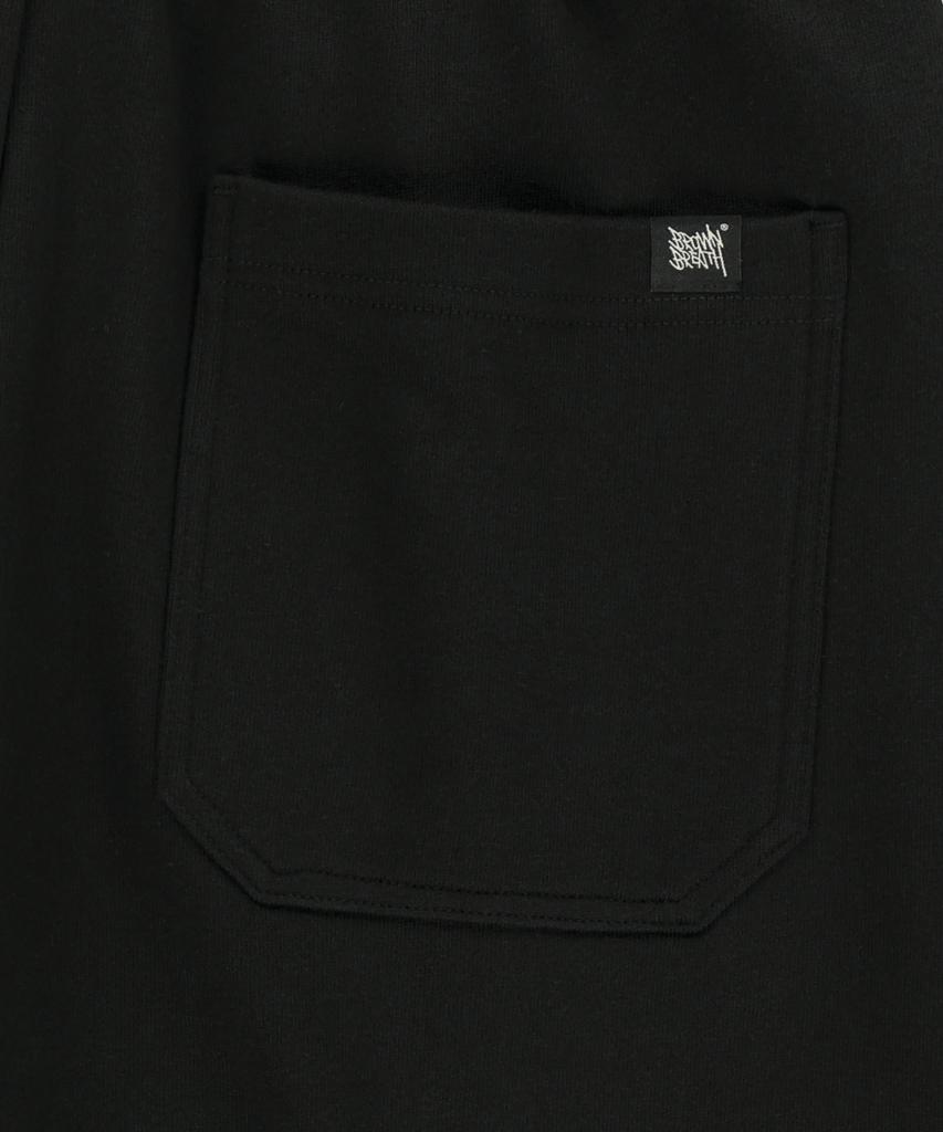 BROWNBREATH Tag Two Tuck Wide Sweat Pants - Black