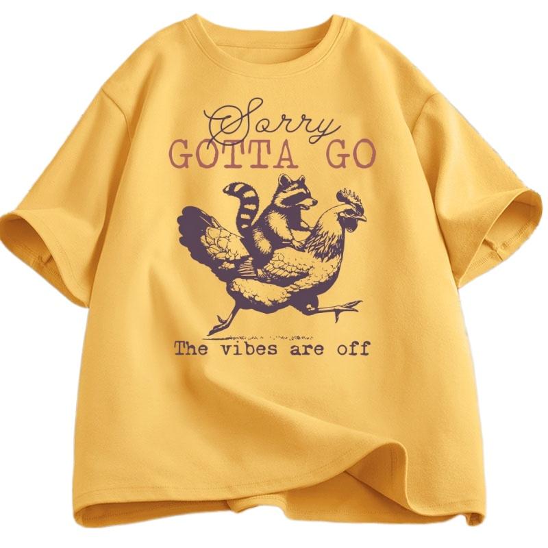 Funny Raccoon Chicken T Shirt Animals Lover Tshirt Casual Short Sleeve T-shirts Round Neck Mens Womens Clothes Loose Clothing