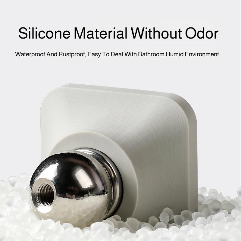 No Punch Suction Door Stopper Magnetic Suction Door Rear Retainer Silicone Stainless Steel Mute Door Stopper Bedroom Door Door