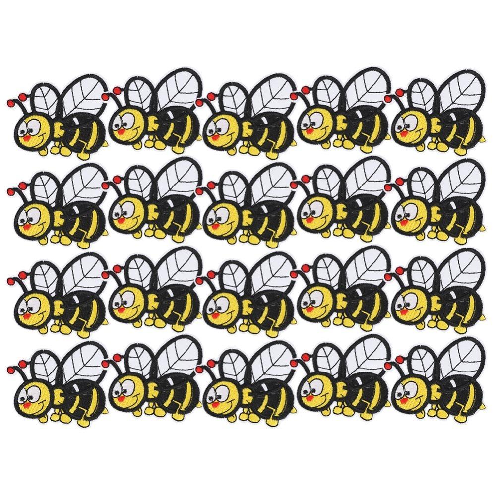20pcs Fabric Patches Iron On Patches Embroidered Cloth Sew On Patches  For Clothes